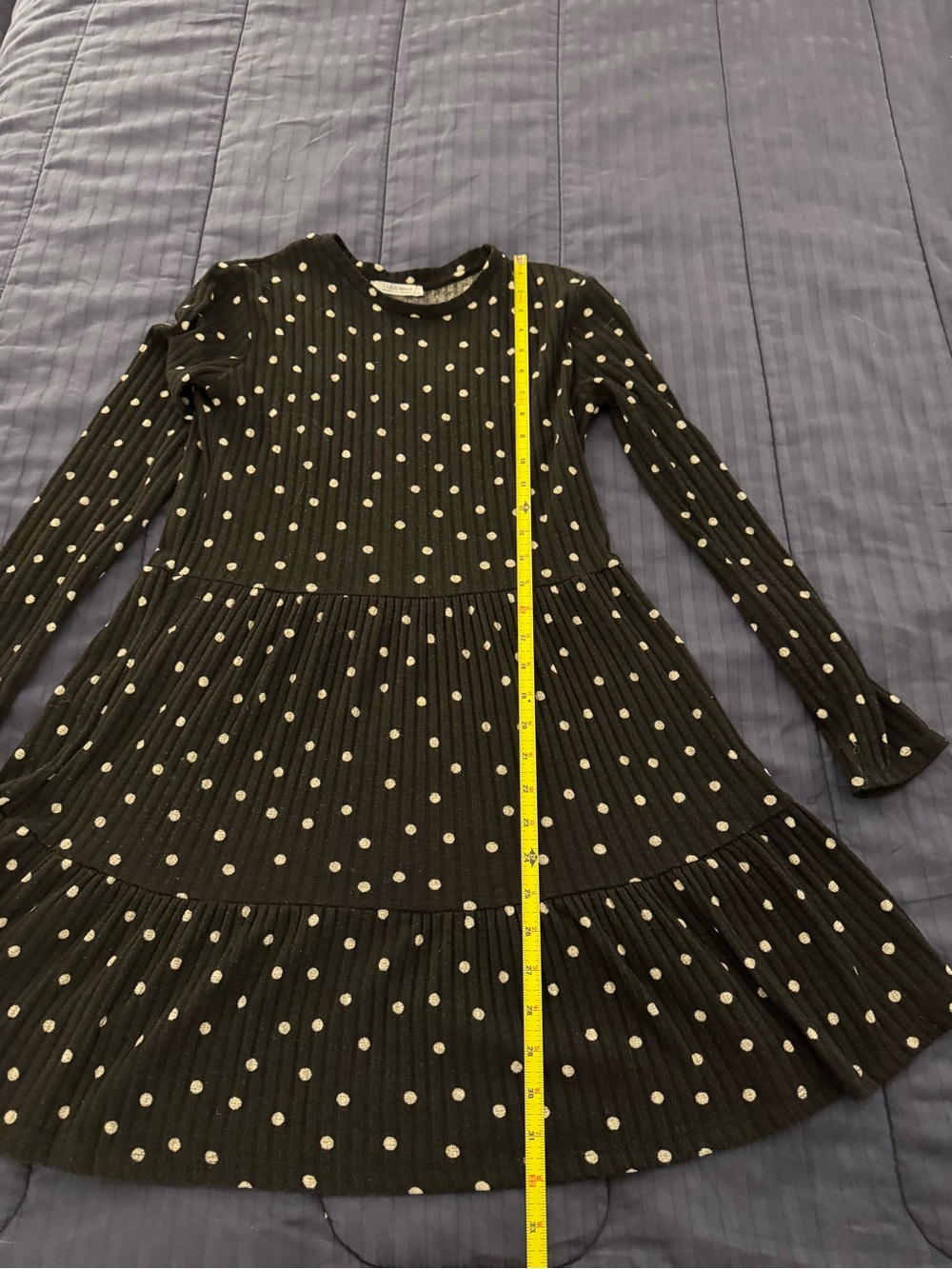 Zara Polka Dot Sweater Dress Long Sleeved Size Small - Picture 3 of 7